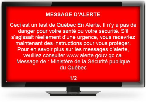 Alertes à la télévision
